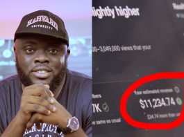 Kwadwo Sheldon's earnings for 3.2 million views on YouTube